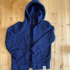 GAP Navy sweater zippered hoodie - boys size 6-7
